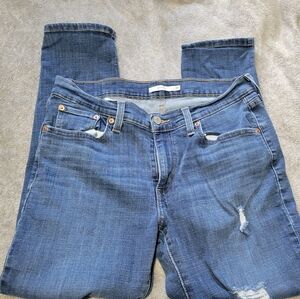 Levi's Bpyfriend Distressed Jeans